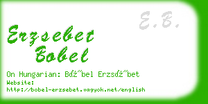 erzsebet bobel business card